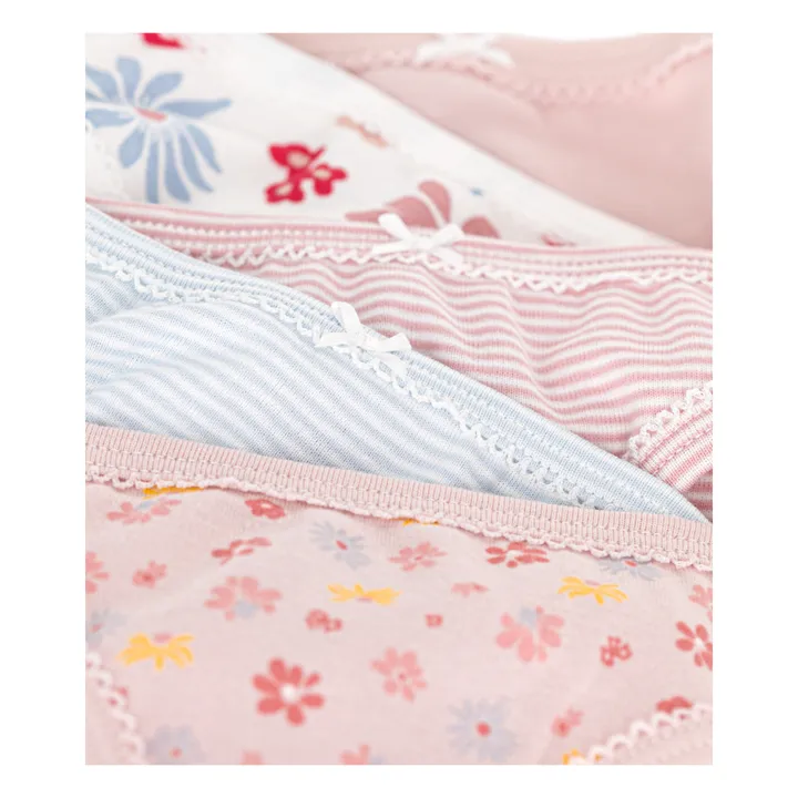 Petit Bateau Lot 5 Culottes Fleurs | Rose