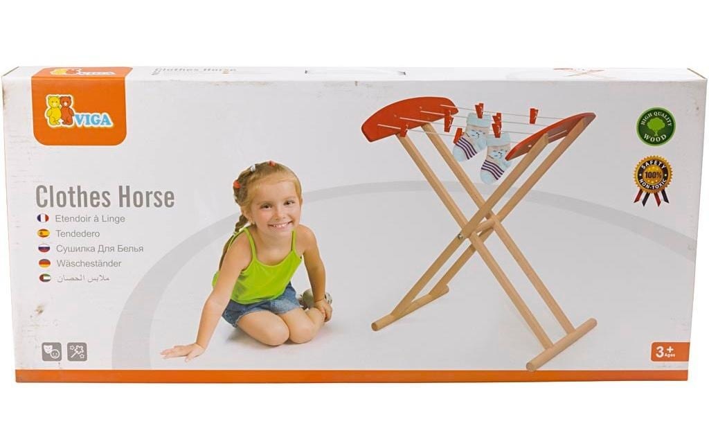 Viga® Holzspielzeug Kinder-Haushaltsset »Spielwäscheständer«