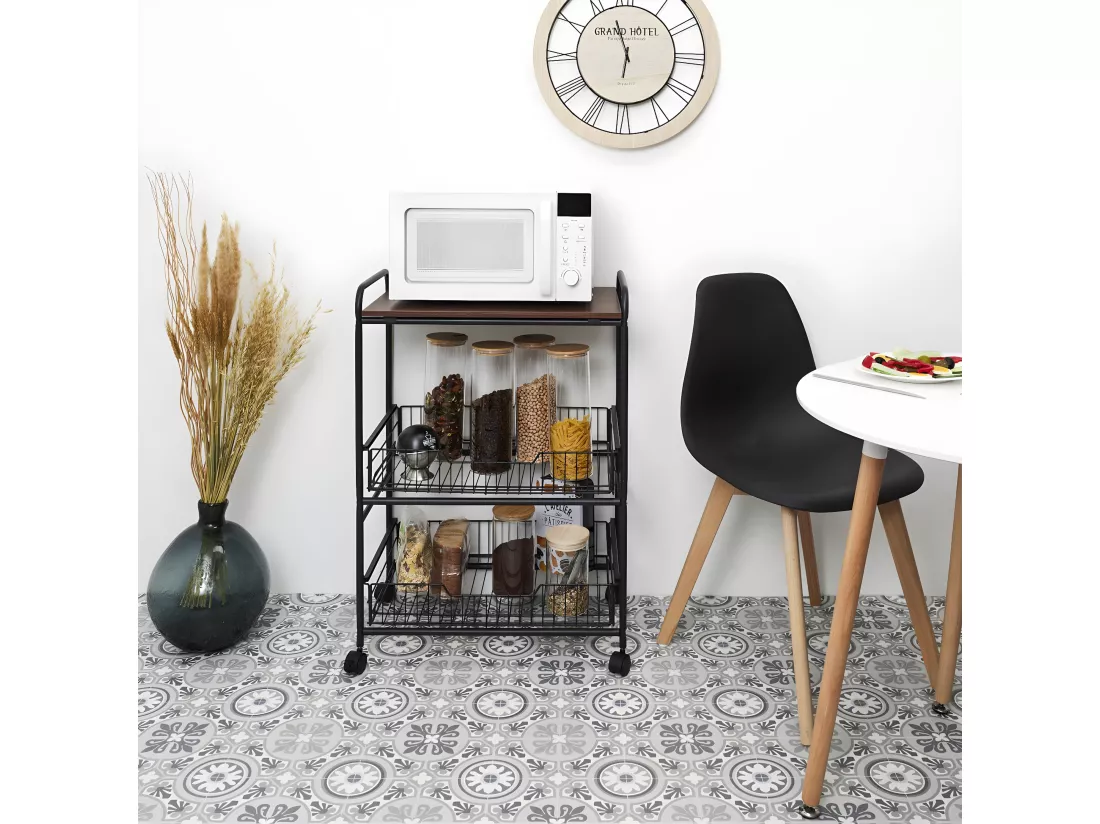 IVAR - Desserte à Roulettes Industrielle Etagère et Tiroirs