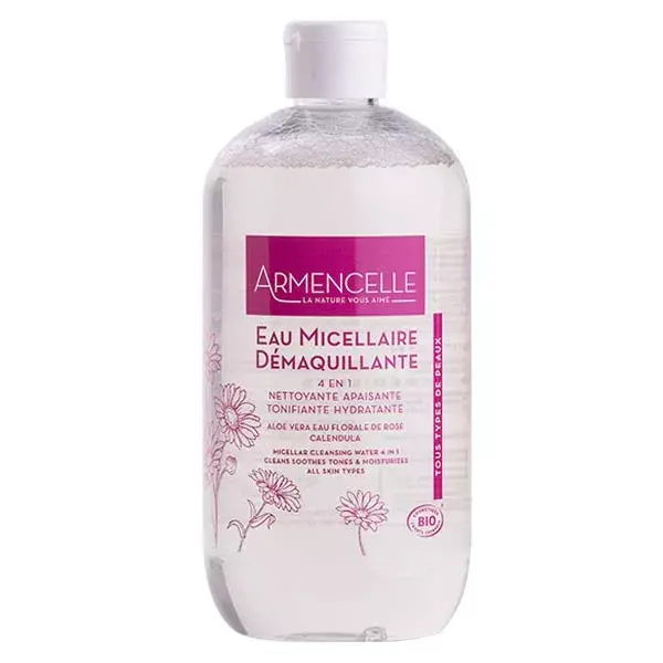 Água Micelar de Limpeza Facial Orgânica Armencelle 500ml