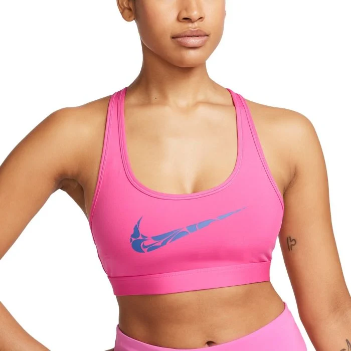 Nike Dame BH Swoosh Light Support Bra Pink