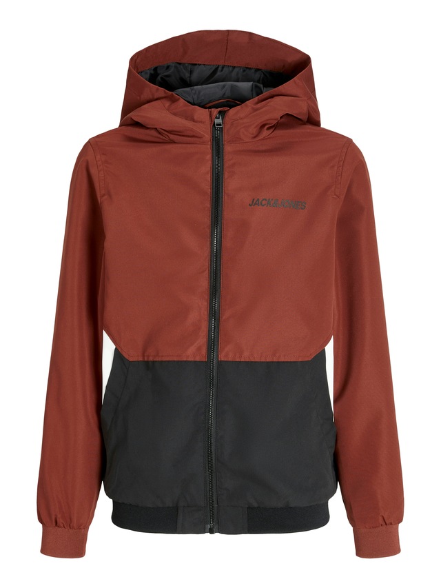 Jack & Jones Junior Outdoorjacke »JJERUSH wasserabweisend, mit Kapuze, mattes Finish« mit Kapuze colorblocking, modisch, regular fit, Kapuze