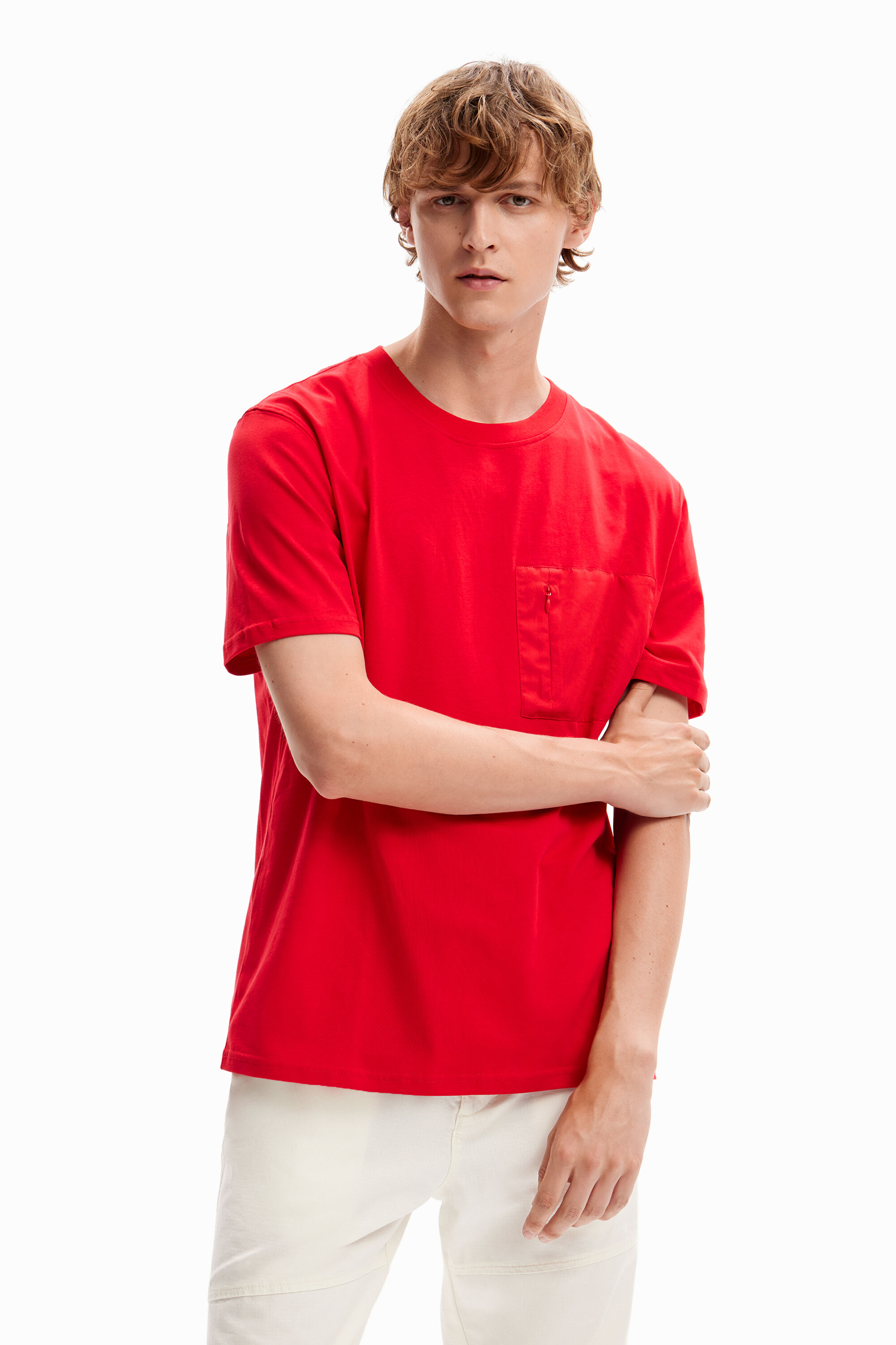 T-shirt uni poche