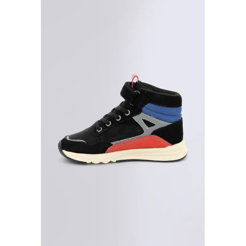 KIKAFAR NOIR ROUGE BLEU SNEAKERS HAUTES Cuir  Garçon