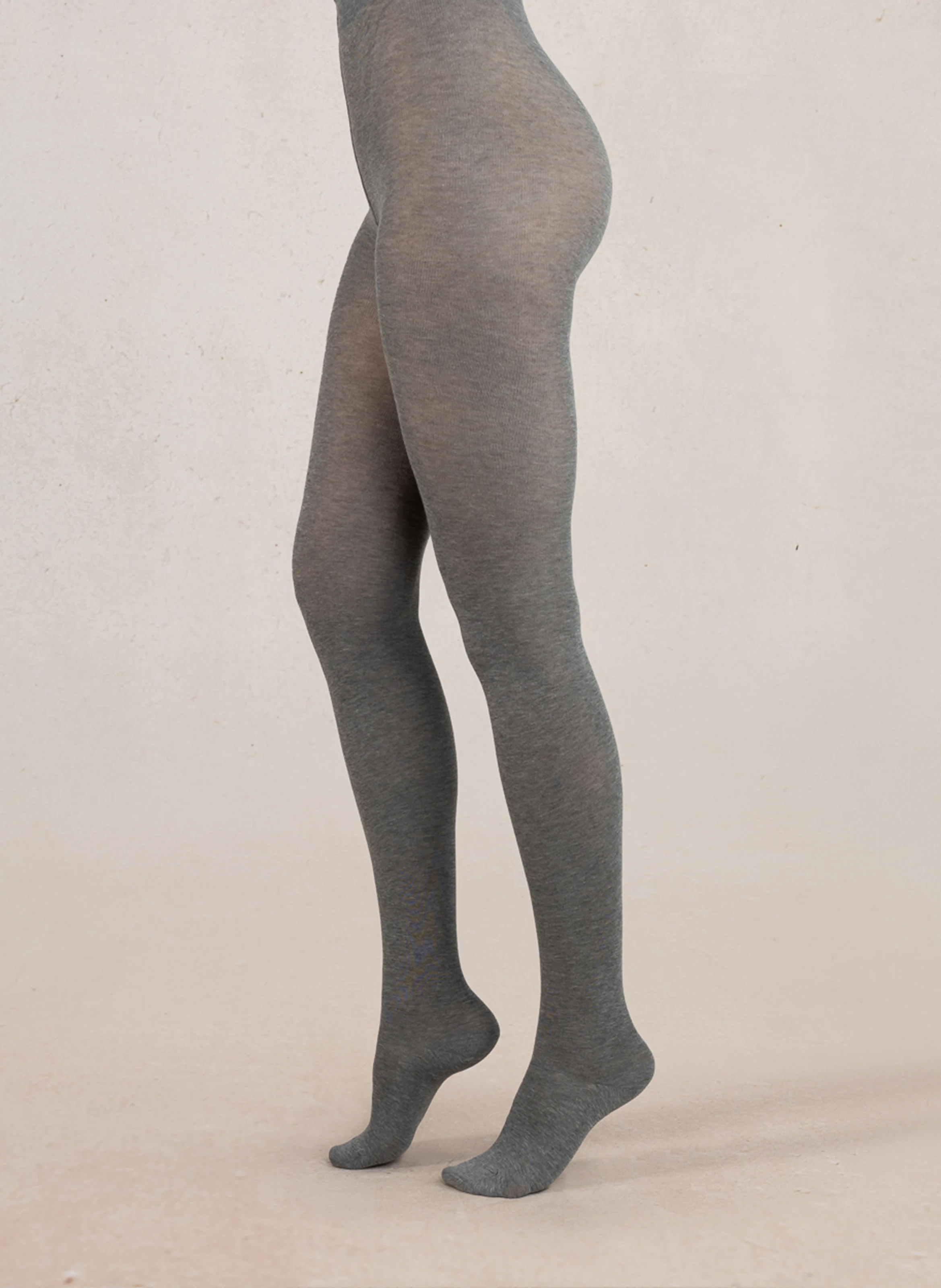 Collants velours en coton mélangé | Gris