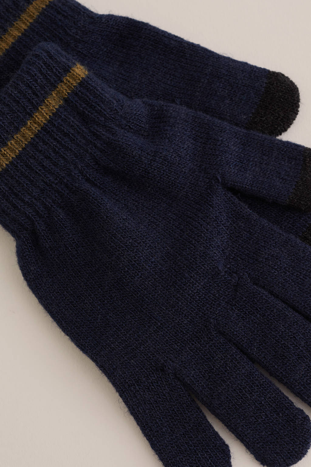 WE Fashion Handschoenen set van 2 groen/donkerblauw