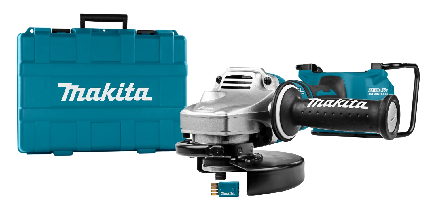 Makita DGA701ZKU1 LXT 36V (2x18V) Li-Ion Accu Haakse slijper body in koffer - 180mm