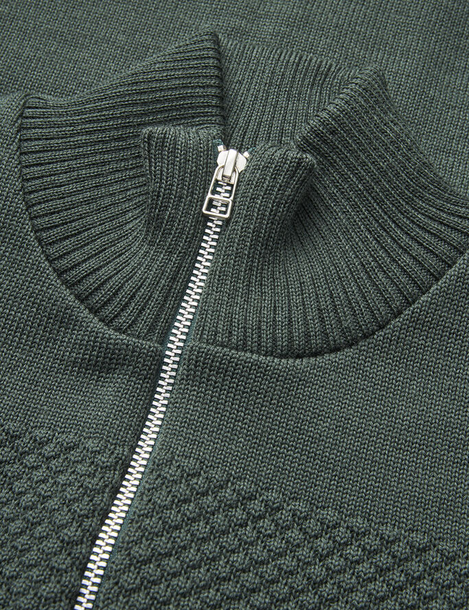 Mads Nørgaard - Copenhagen Wool Klemens Zip Knit Grøn