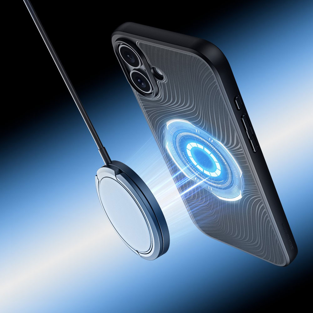 iPhone 16 MagSafe Hybrid Hardcase Hülle TPU Bumper   Kunststoff Rückseite mit Kameraschutz - Schwarz / Transparent