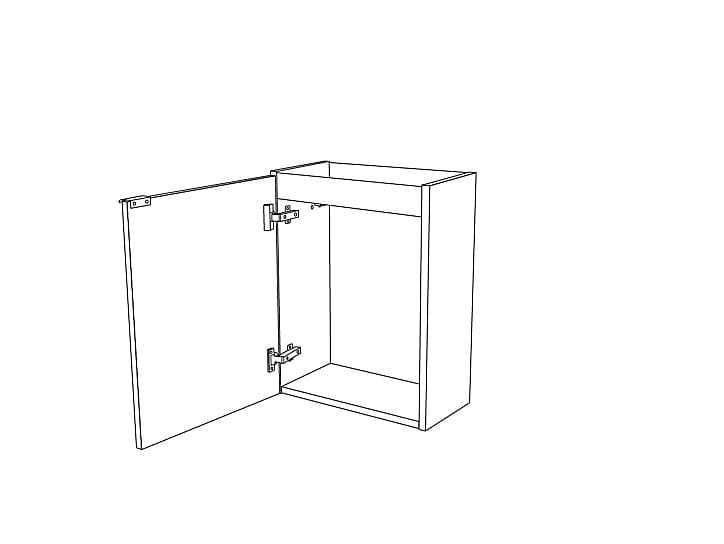 Meuble lave mains à suspendre GoodHome Imandra blanc L.44 x H.55 cm