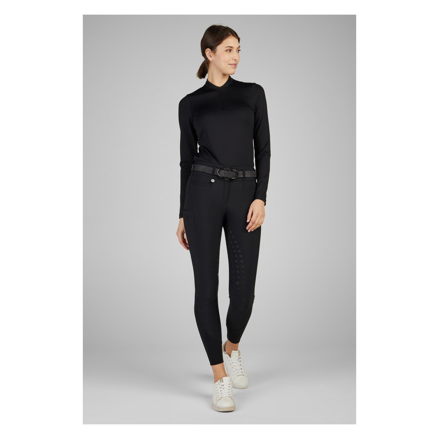 PIKEUR Linn Athleisure Softshell Highwaist Reithose - black