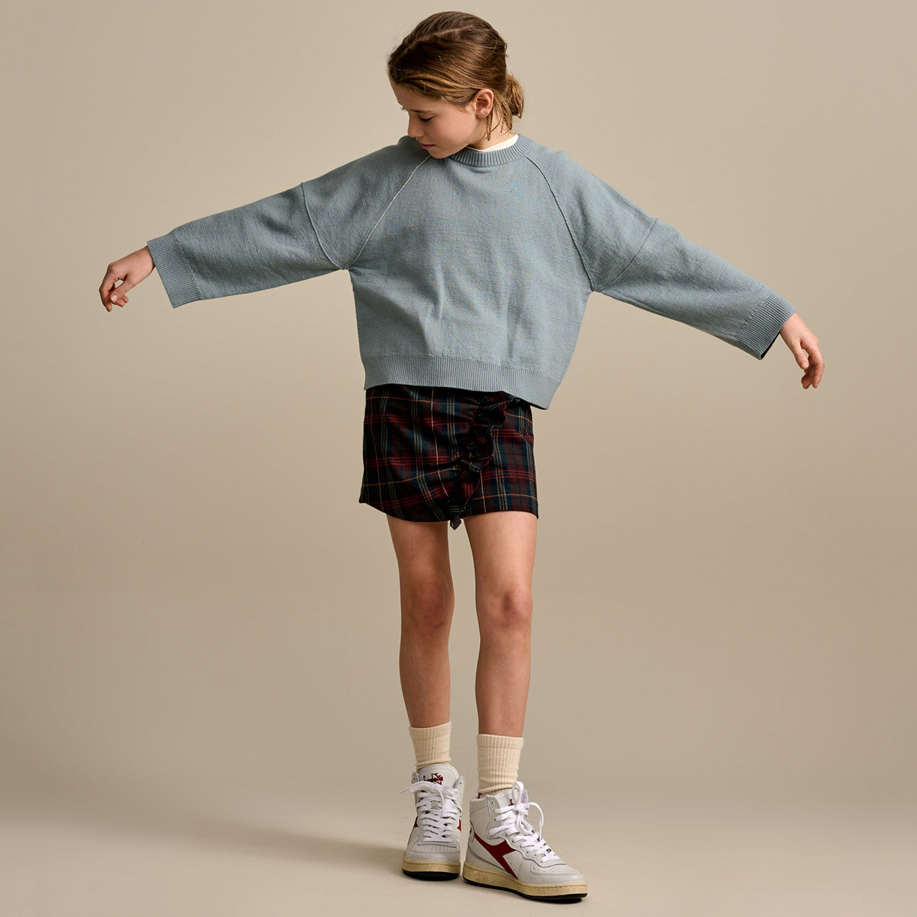 Bellerose Pull sweat en Coton & Laine mélangés Goumca bleu clair
