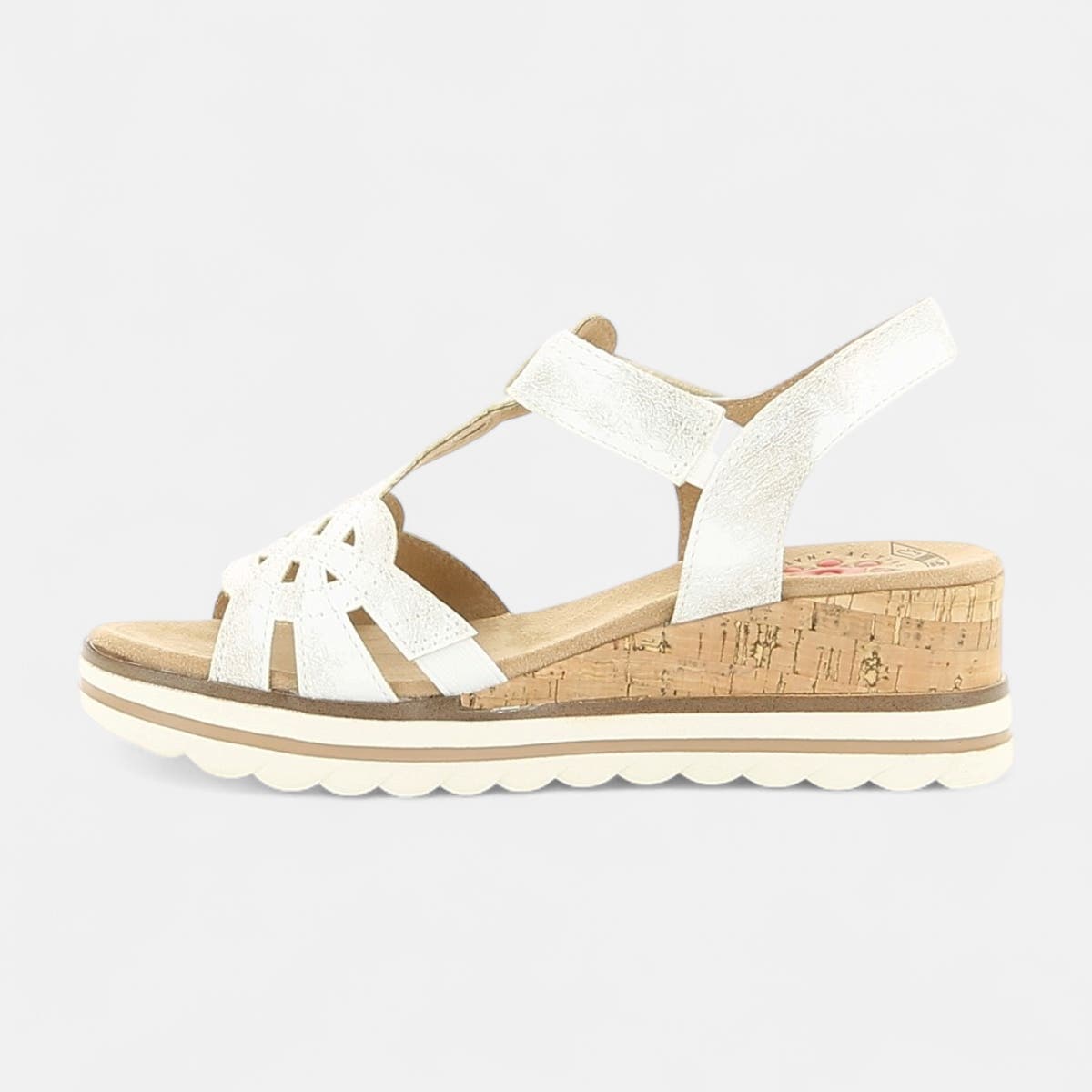Sandales à talon compensé Femme blanc