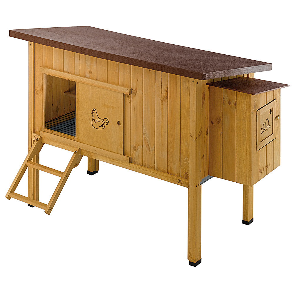 Ferplast poulailler maisonnette pour poules pondeuses hen house 30 d'extérieur, en bois fsc, pour environ 6 poules, accessoires