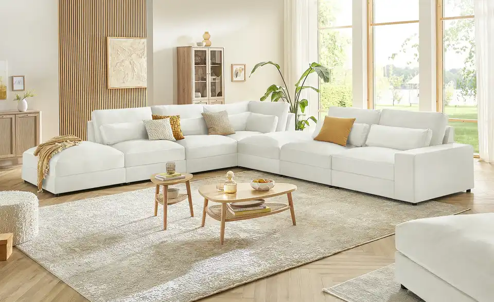 Element Branna Beige Samt 1-Sitzer