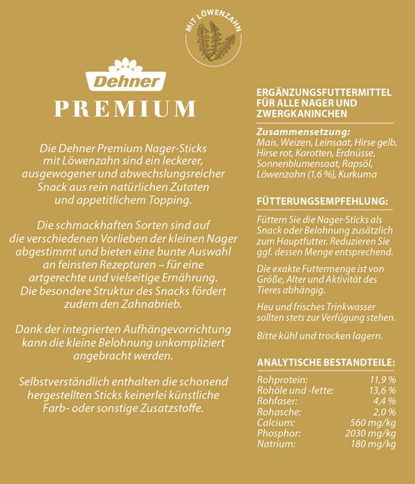 Dehner Premium Nager-Sticks, 3 x 150 g