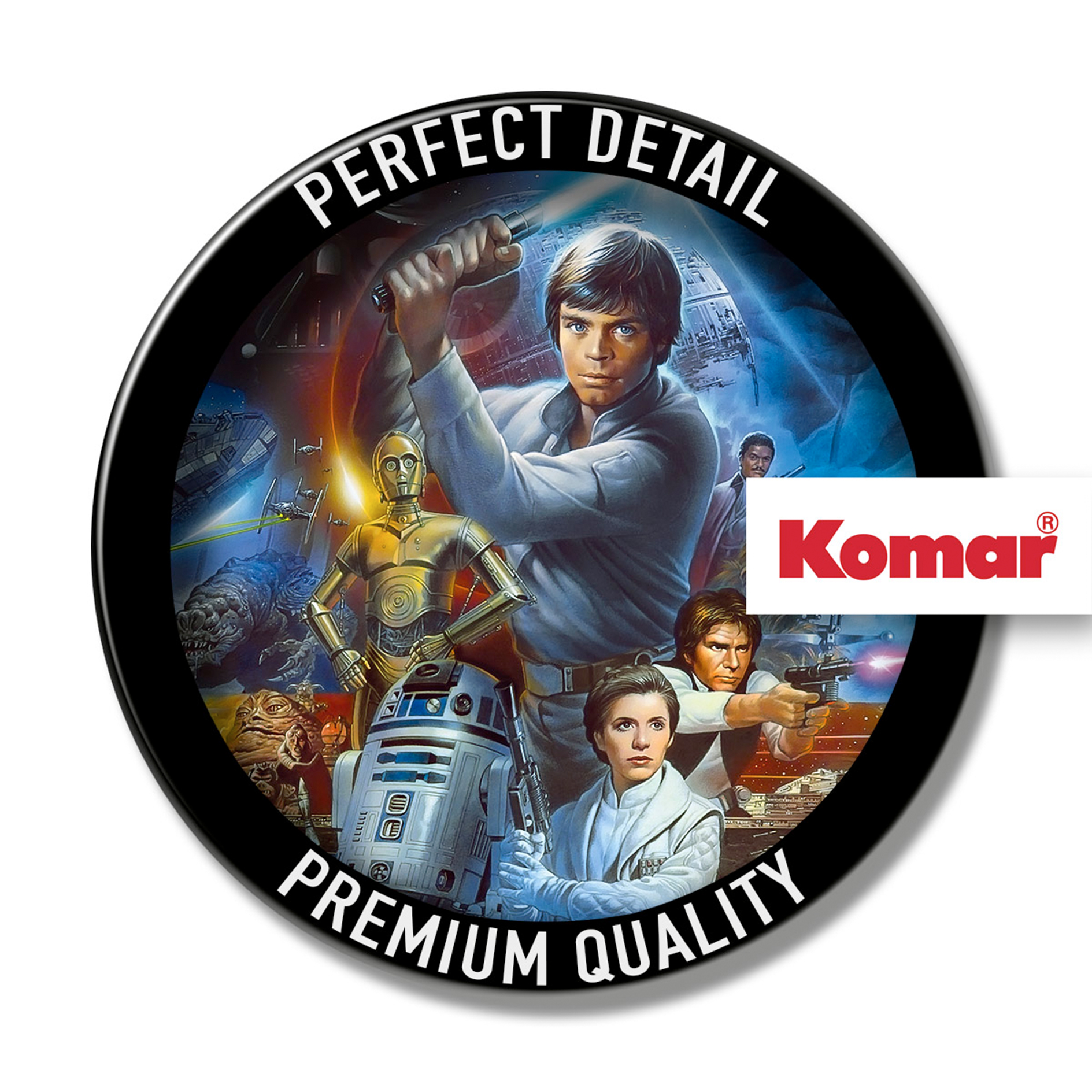Papier-Fototapete STAR WARS LUKE SKYWALKER - blau-gelb - 184x254 cm