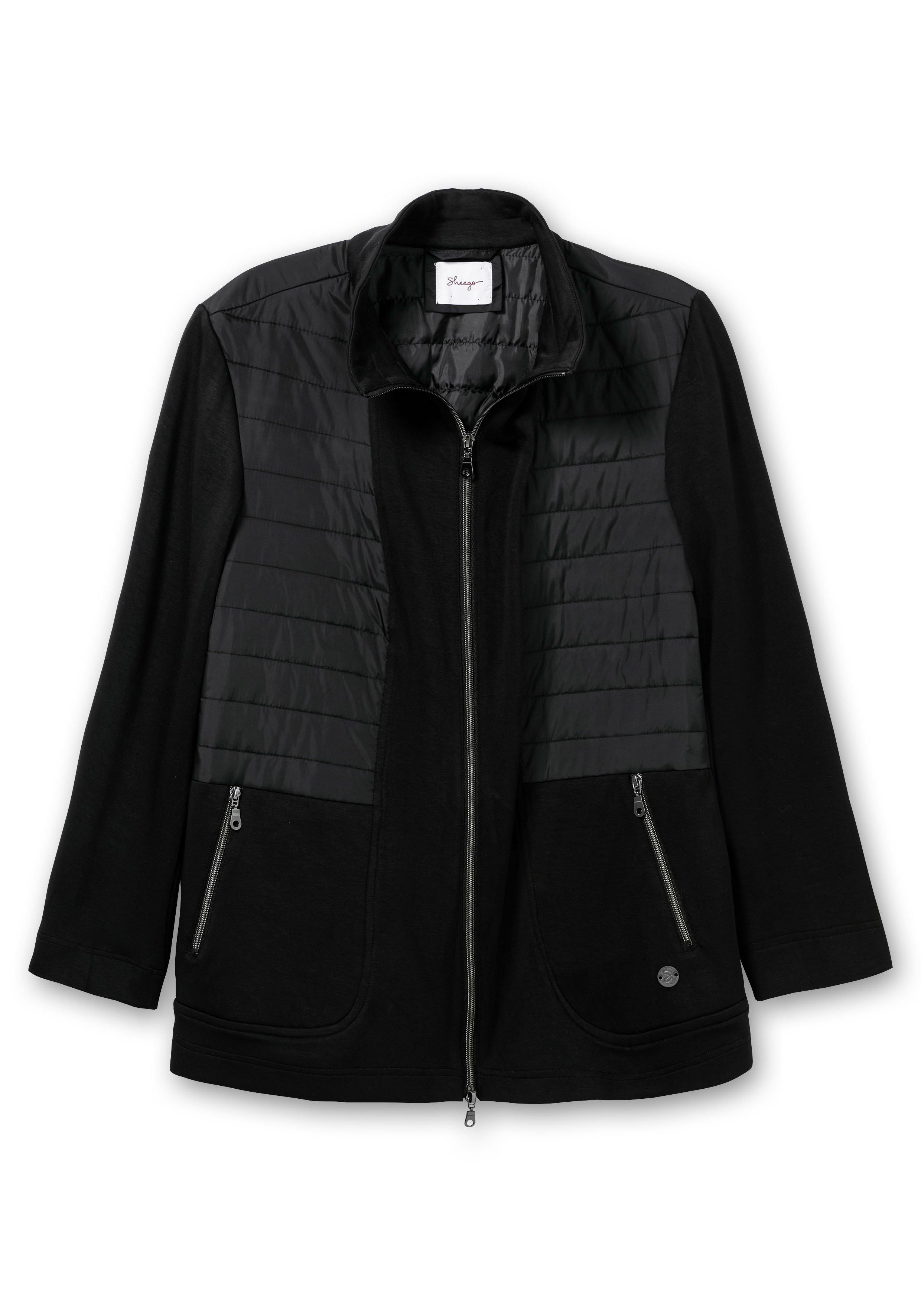 Leichte Jerseyjacke mit gesteppten Partien
