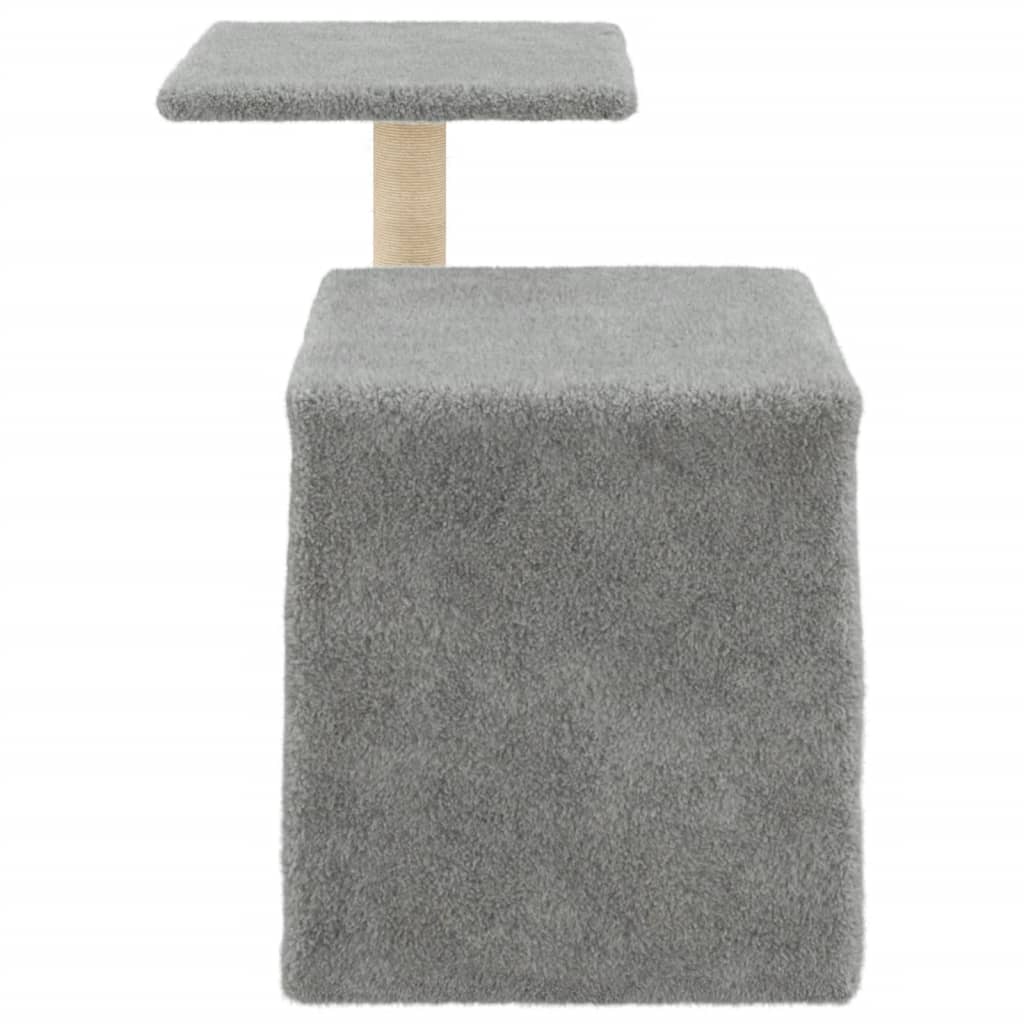Arranhador para gatos vidaXL com hastes de sisal cinza claro, 50,5 cm
