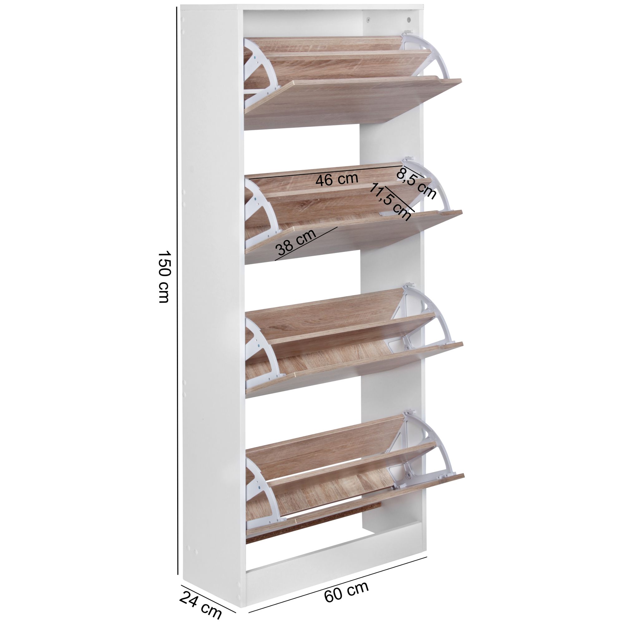 WOHNLING Schuhschrank VERA 24 Paar Schuhe