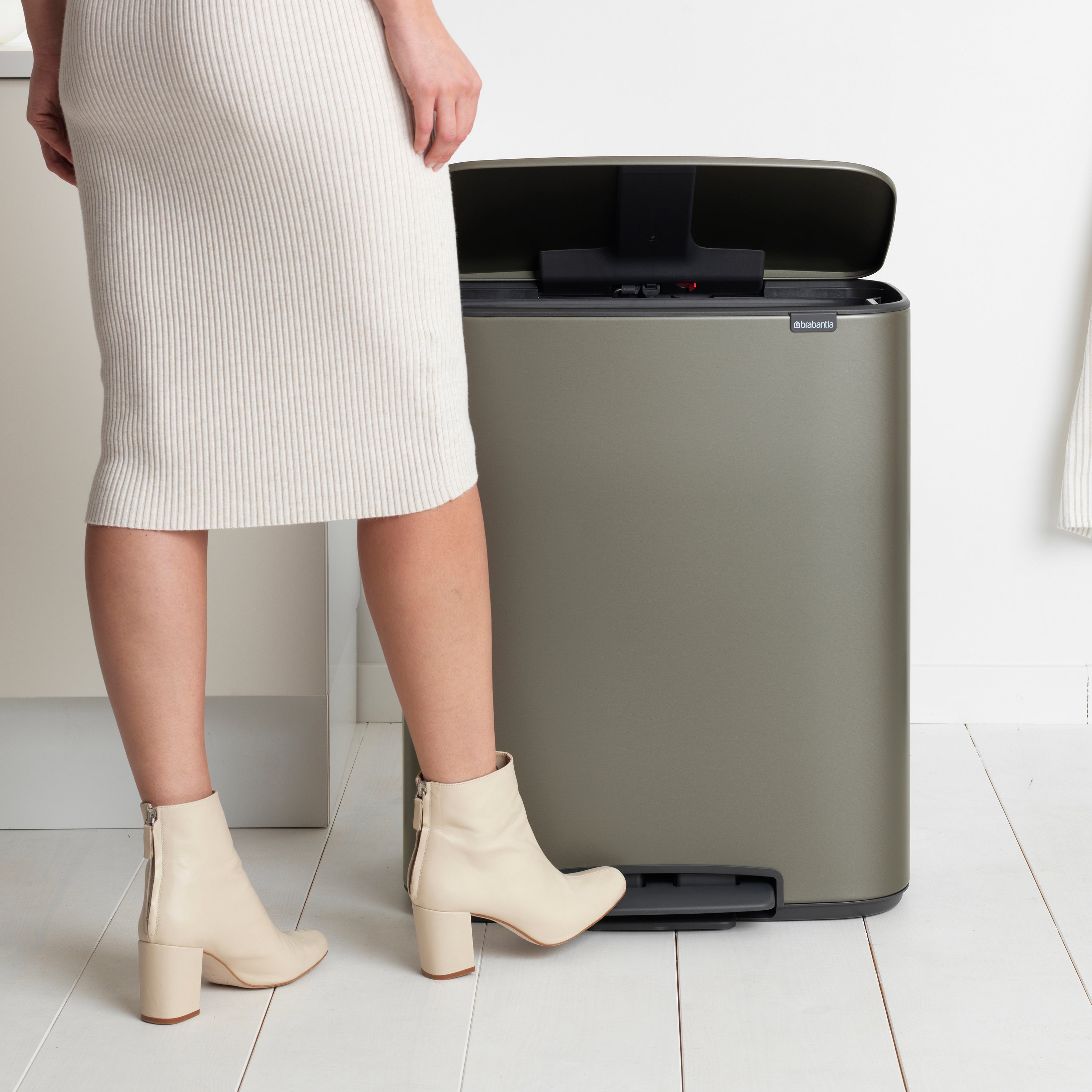 Brabantia Bo Pedaalemmer 2 x 30 L - Platinum
