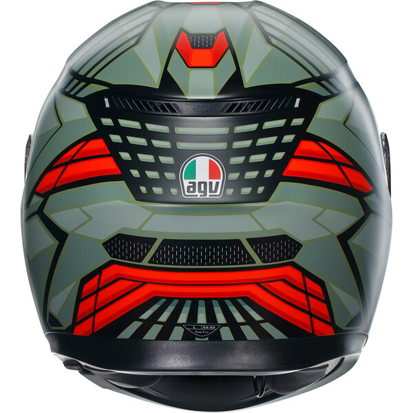 AGV - Casque K3 Decept Vert / Rouge / Noir Mat