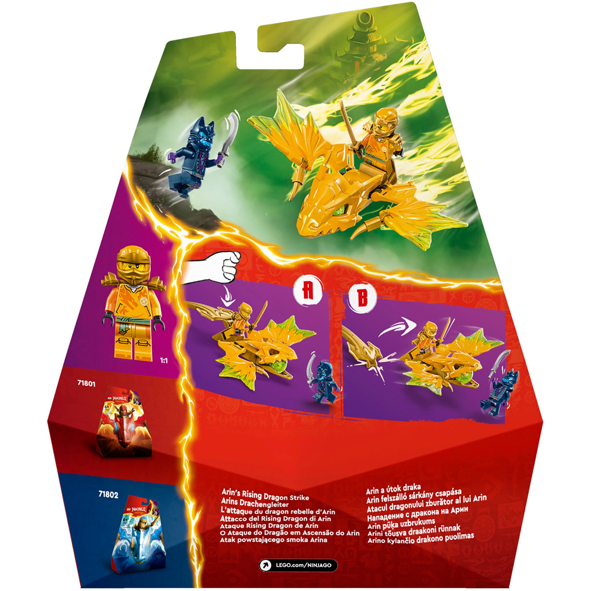 LEGO Konstruktionsspielzeug Ninjago Arins Drachengleiter