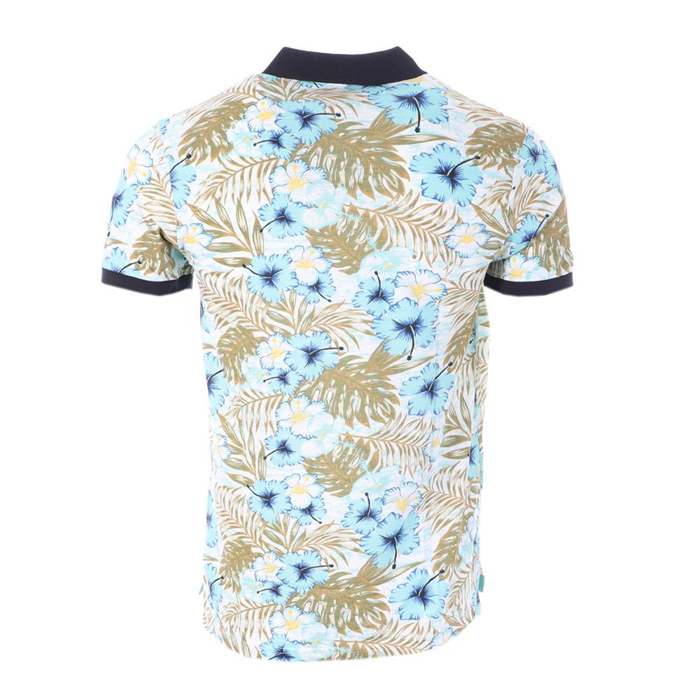 American People Polo Blanc/Bleu Homme American People Porto