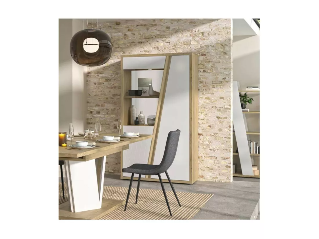 Vaisselier 2 portes Bois/Blanc - PURA
