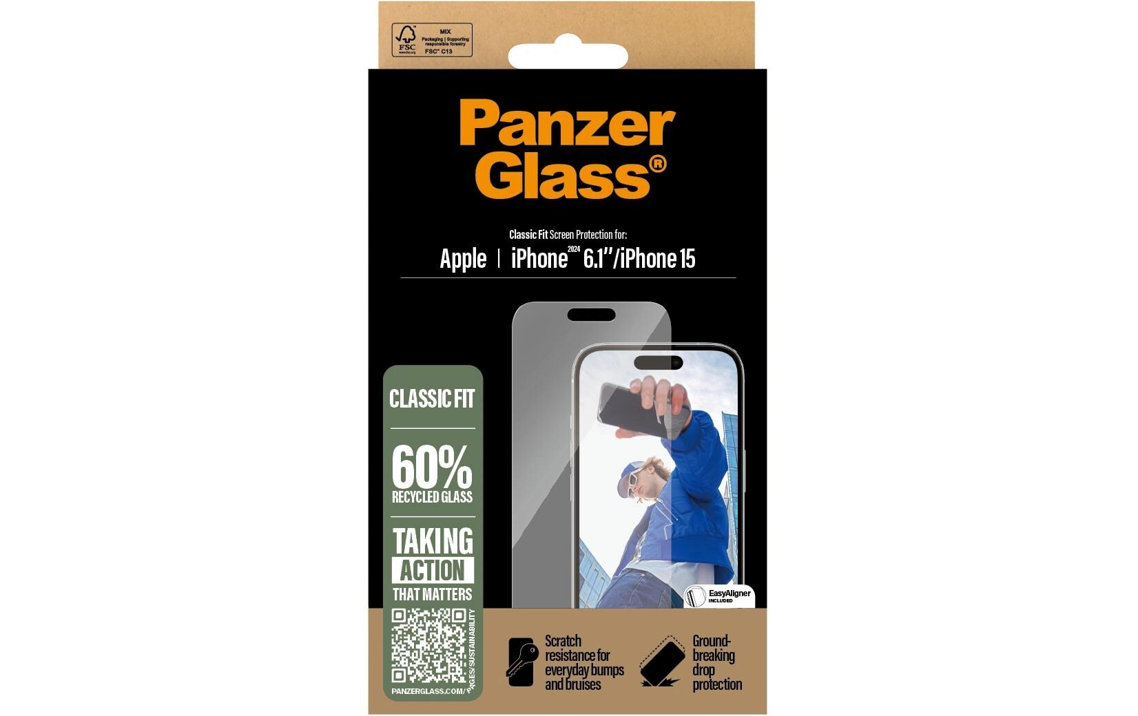 Displayschutz Classic Fit iPhone 15/16Display-Schutzfolie für das Apple iPhone 15/iPhone 16