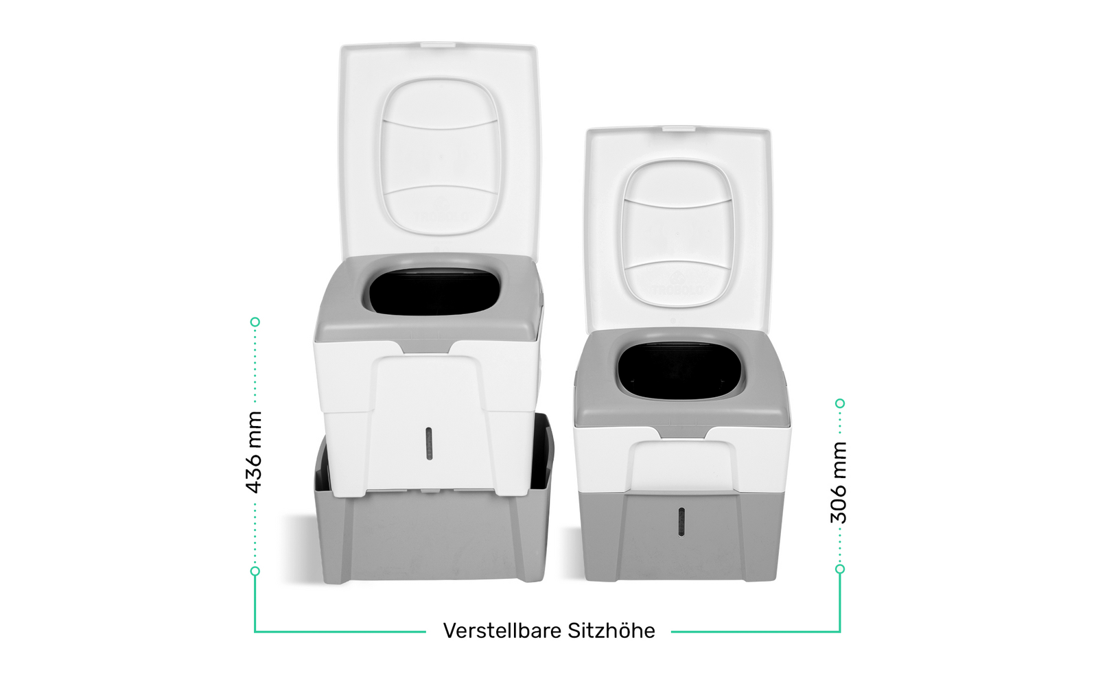 Trobolo Trenntoilette WandaGo mit Höhenverstellung