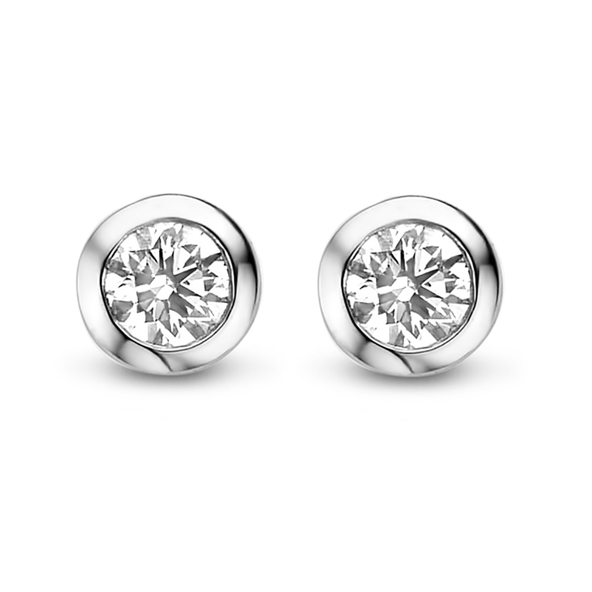Boucles d'oreilles Brillaxis diamants sertis clos or