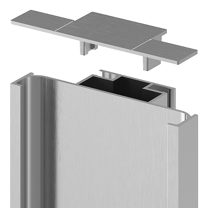 Lot de 2 embouts de rails pour colonne acier brossé Caraway Innovo GoodHome