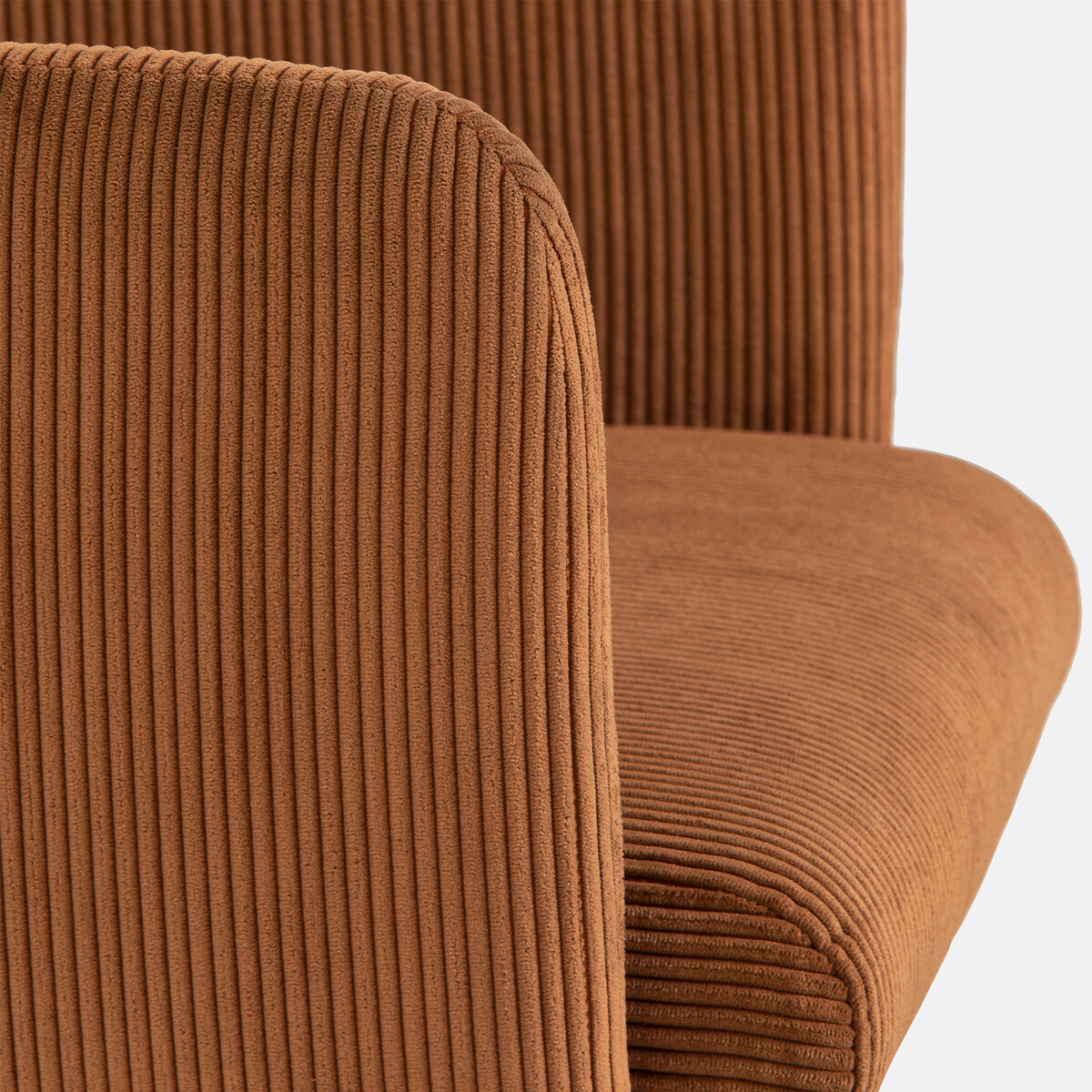 LA REDOUTE INTERIEURS<br>Tafel fauteuil em geribd fluweel, Canti