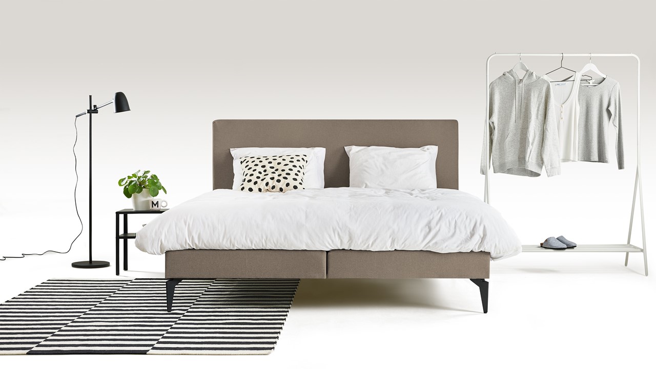Boxspring Cisano met Easy Pocket 300 matras taupe