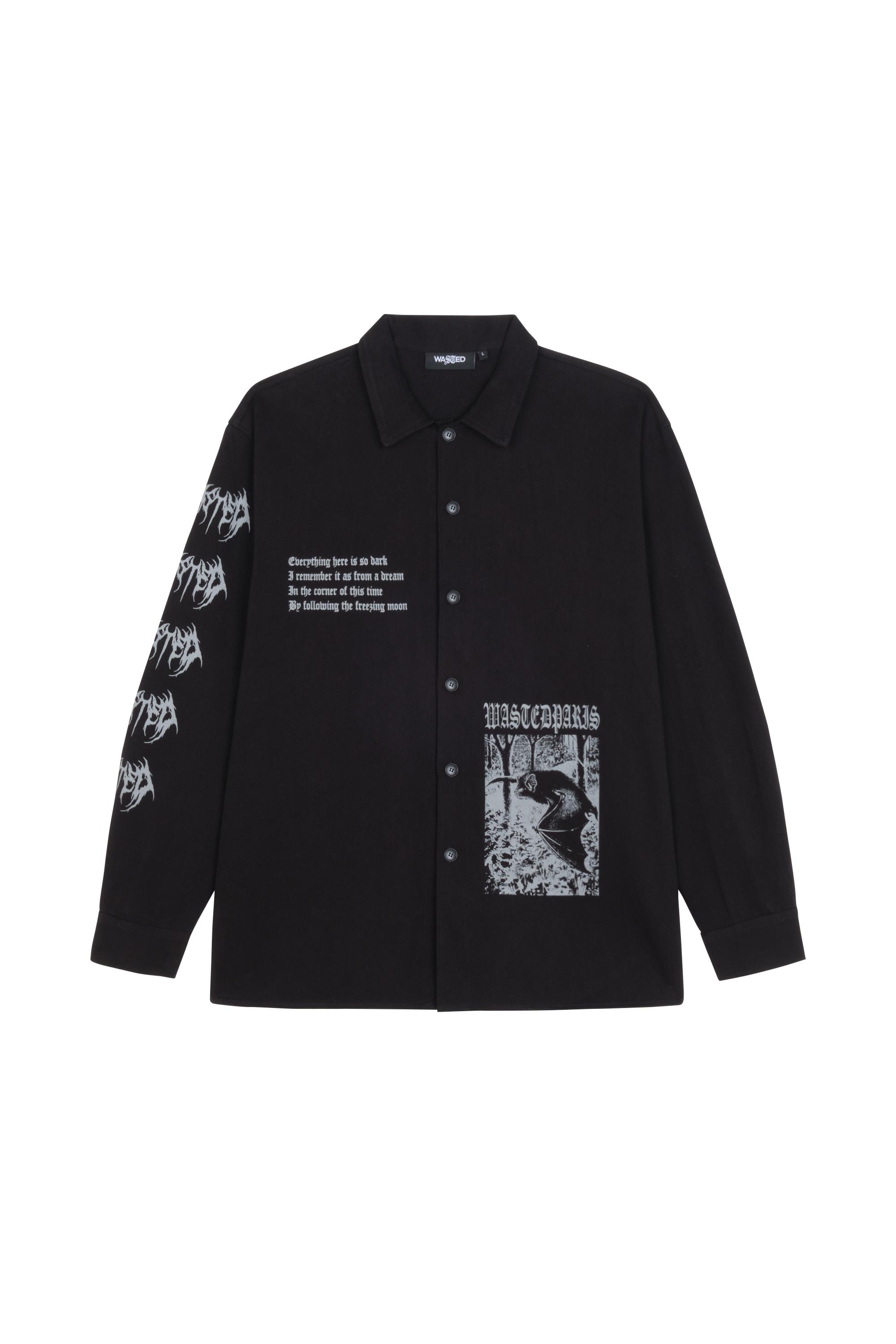 WASTED Veste SHIRT SQUARE SIGHT Noir