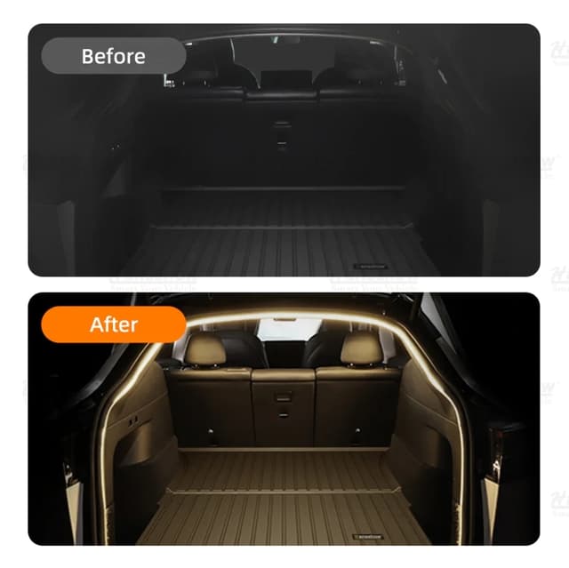 Hvid LED lysstribe til trunk