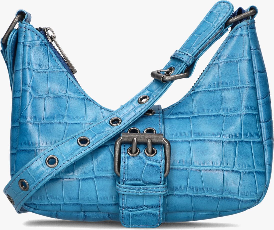 N\u00DANOO blauwe n&uacute;noo schoudertas palma buckle texas