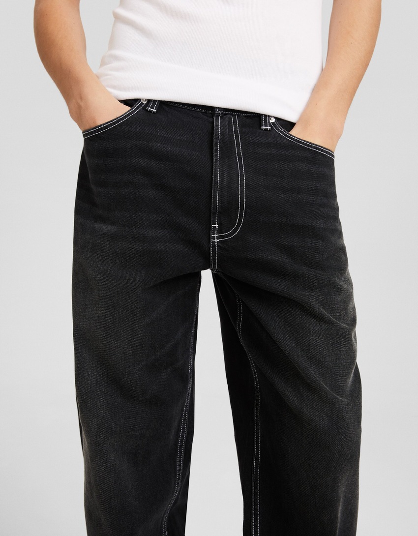 jeans de corte reto dos anos 90