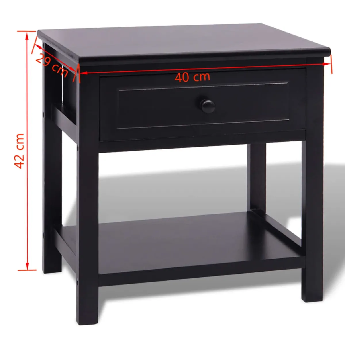 vidaXL Table de chevet - Noir