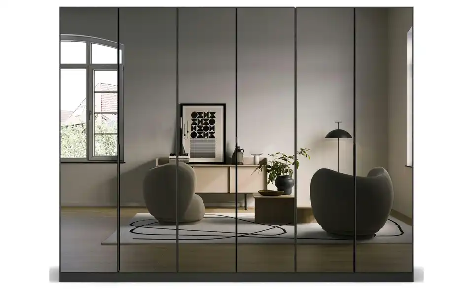 Drehtürenschrank Skyla Grau 271 cm