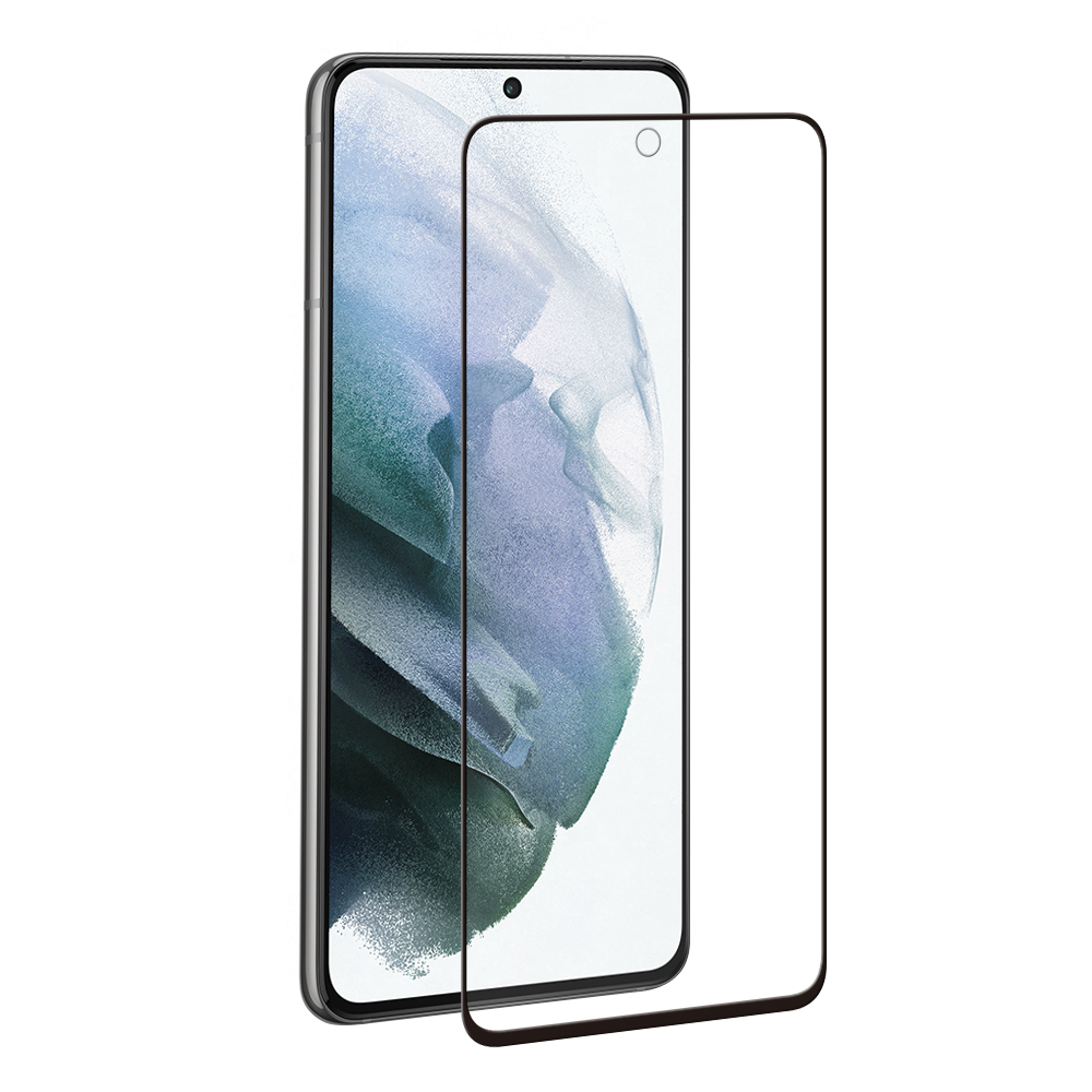 Samsung Galaxy S21 FE 5G Antimikrobielle Mountainglass  3D Curved Panzer Glas Display Schutz Case Friendly (EGMSP00192) - Schwarz