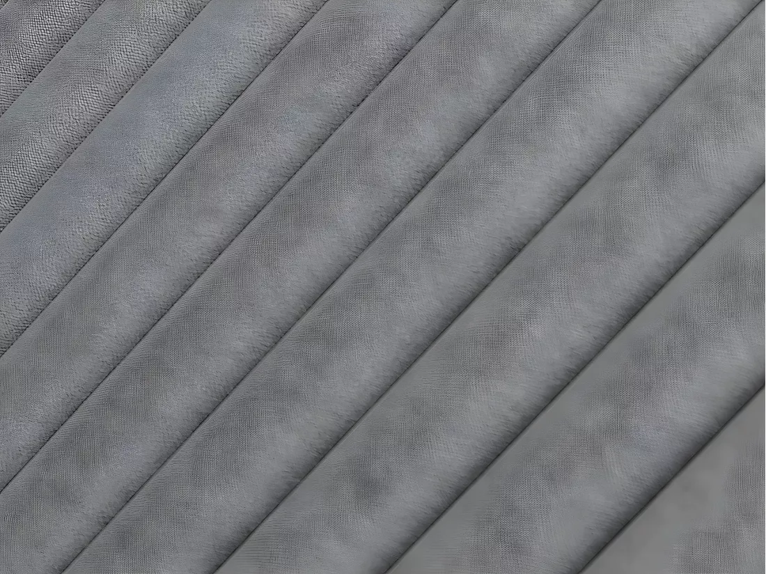 Lit coffre 180 x 200 cm avec tête de lit coutures verticales - Tissu - Gris + Matelas - SARAH