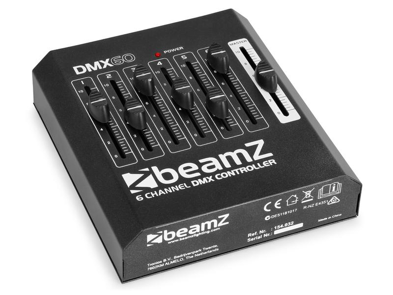 BeamZ Lichtsteuerung DMX60 Lichtkonsole mit sechs einzelnen Kanälen
