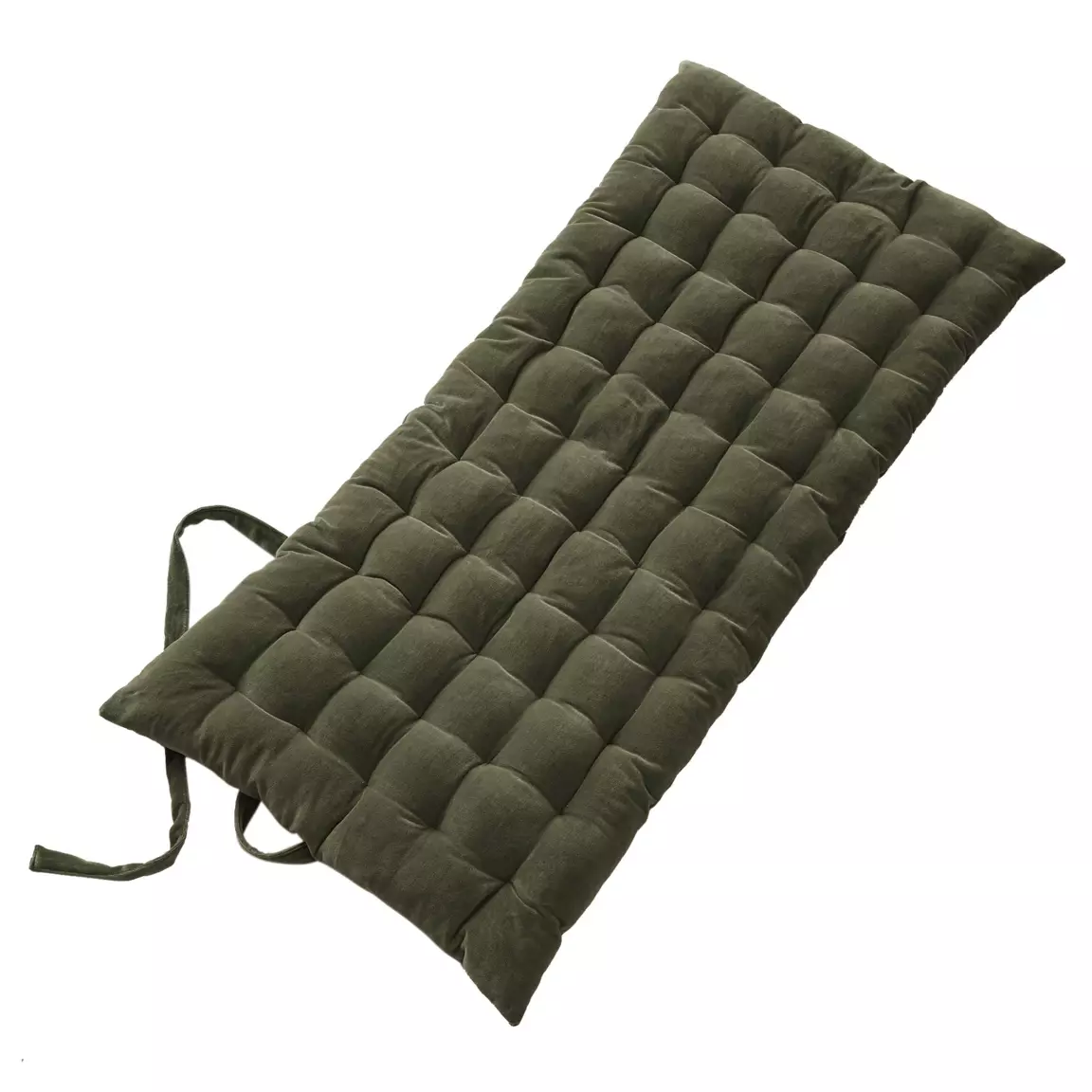 Matelas de sol velours de coton (60 x 120 cm) César Vert thym