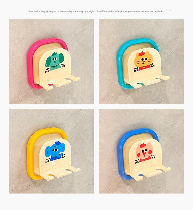 Baburu - Dieren Plastic Kleeftandenborstelhouder / Set