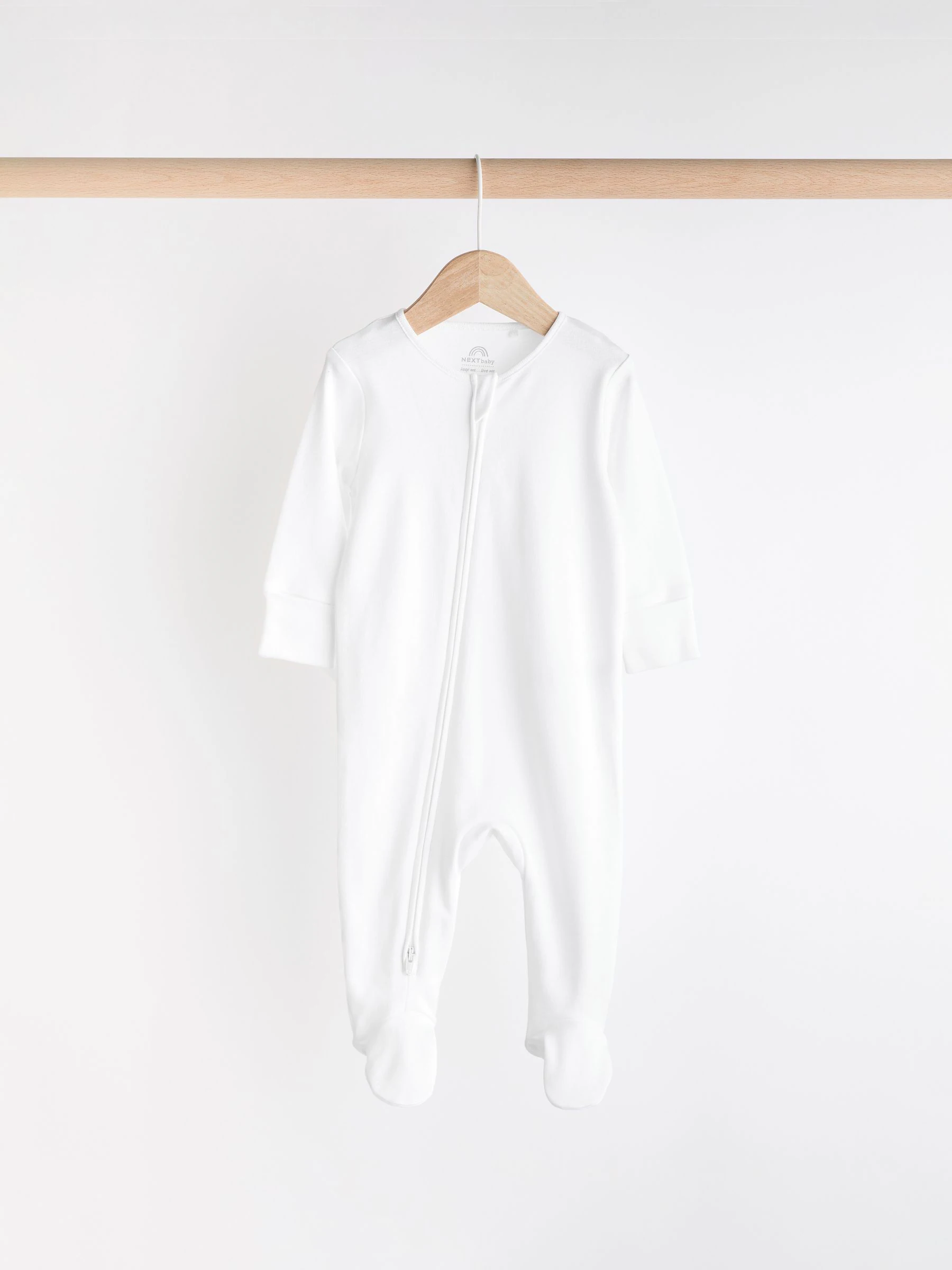 Grijs - Essential 100% Katoenen babypakjes met rits 3 Pack (0-3jr)