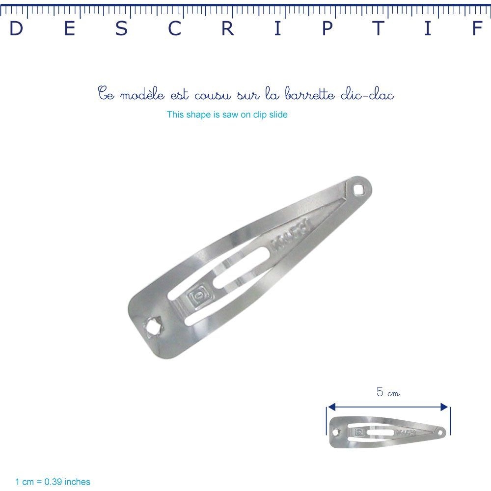 Barrette Clic-Clac Cœur Bord De Mer