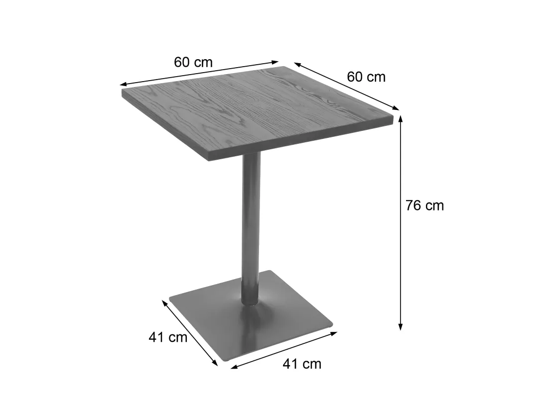 Table de bistrot MCW-H10, brun clair