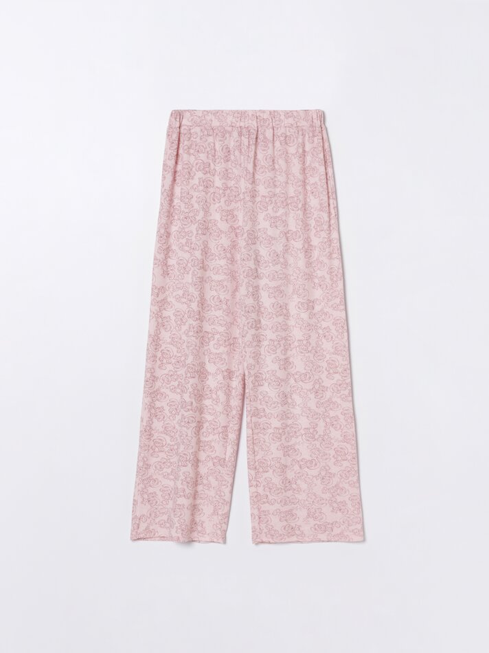 Conjunto de pijama estampado dos Smurfs IMPS - Rosa claro